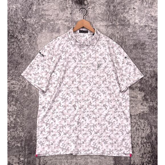 G/FORE Polo Shirt XL Mens The Quarry At La Quinta Gray Skull Print Golf
